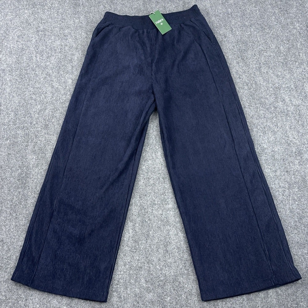 NEW‎ Halara High Waisted Pocket Straight Leg Mop Corduroy Casual Pants Large